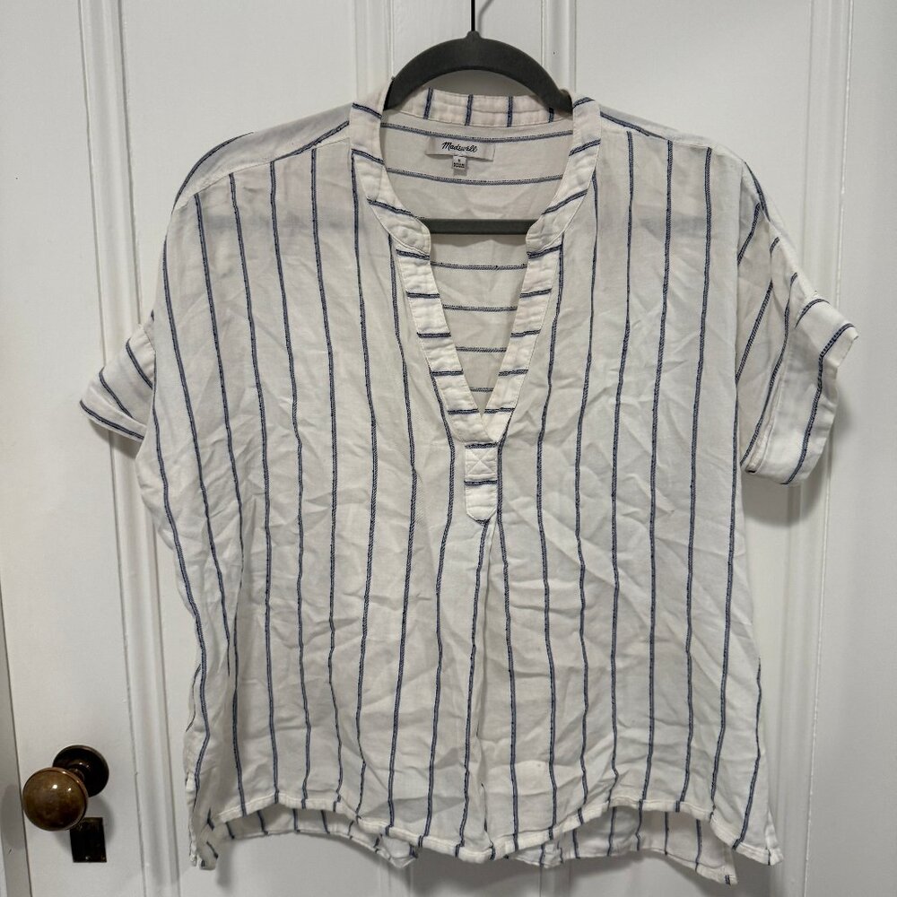 Madewell M Striped Peasant Top
